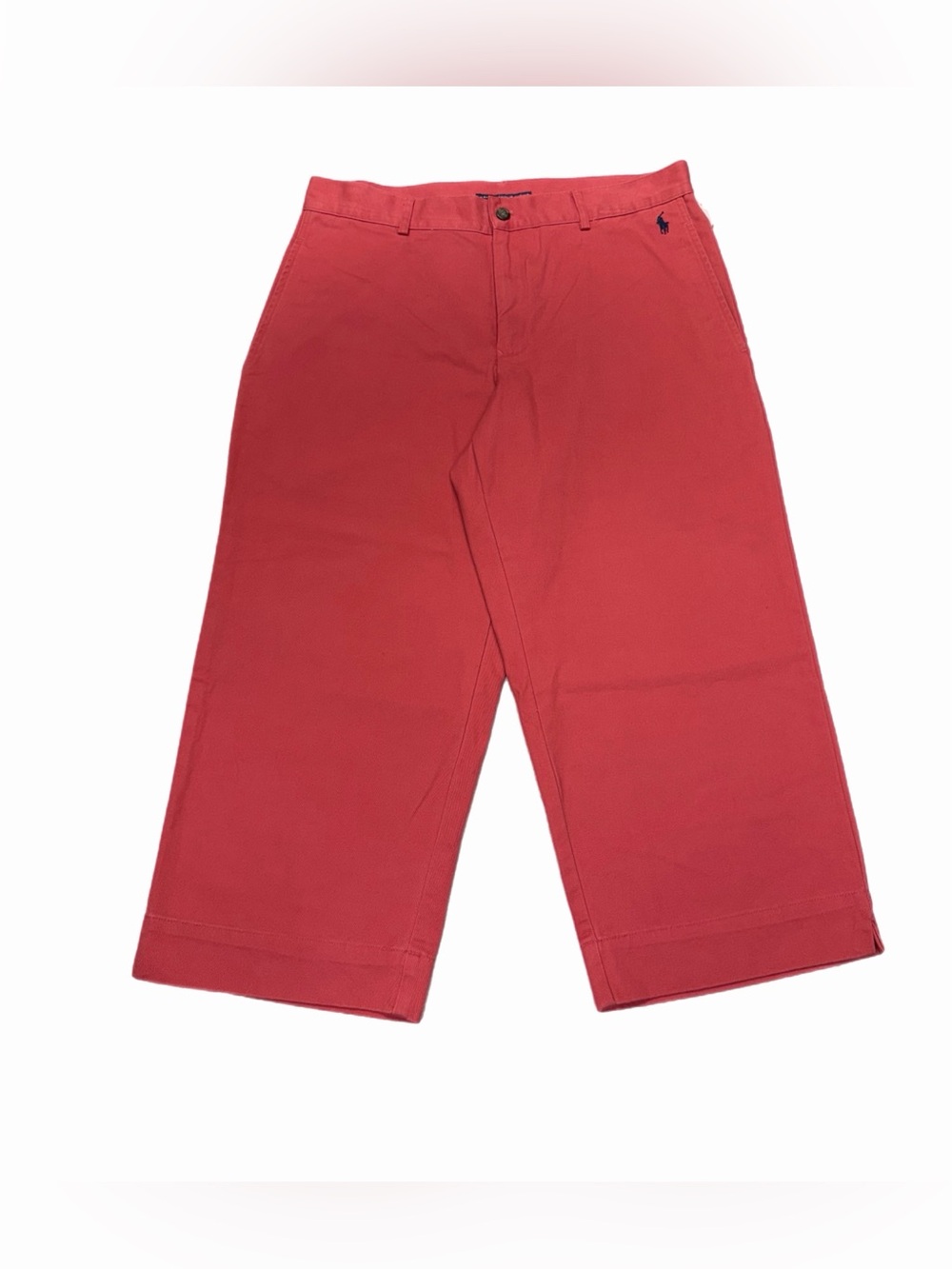 Ralph Lauren Sports Women Capri Pants Wide Leg Red Coral Size 12